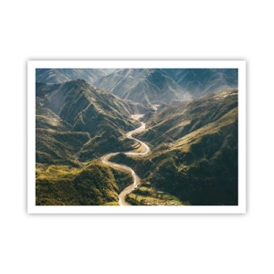 Plakat - Direkte fra hjertet af bjergene - 100x70 cm