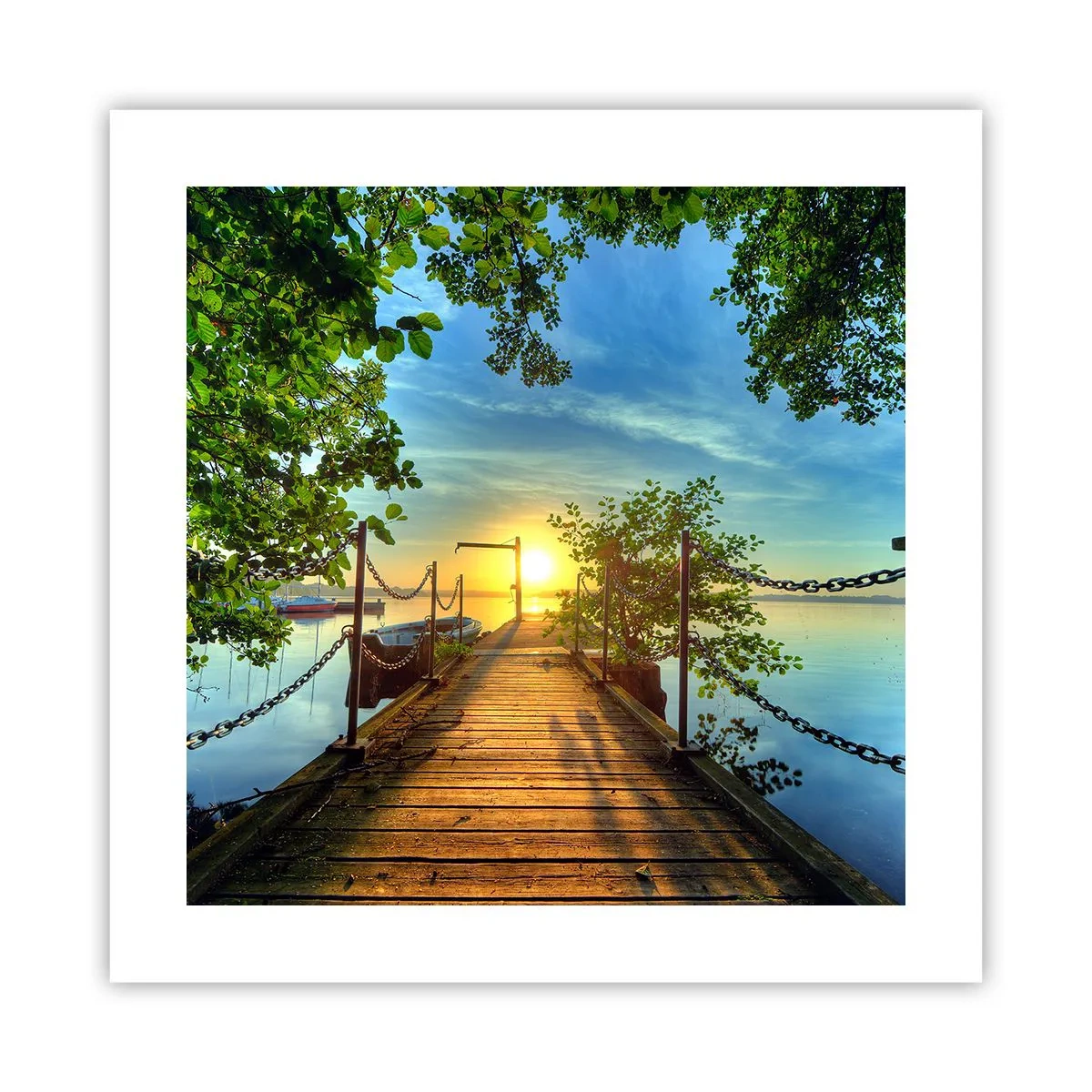 Plakat - Mod vest ved vandet - 40x40 cm