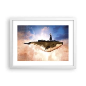 Plakat i hvid ramme - En surrealistisk rejse - 40x30 cm