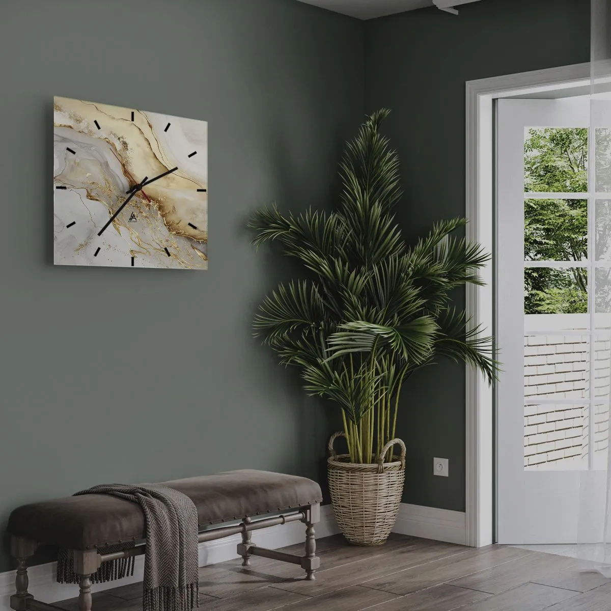 Vægur, Uret - Abstraktion: skønhed og godhed - 30x30 cm