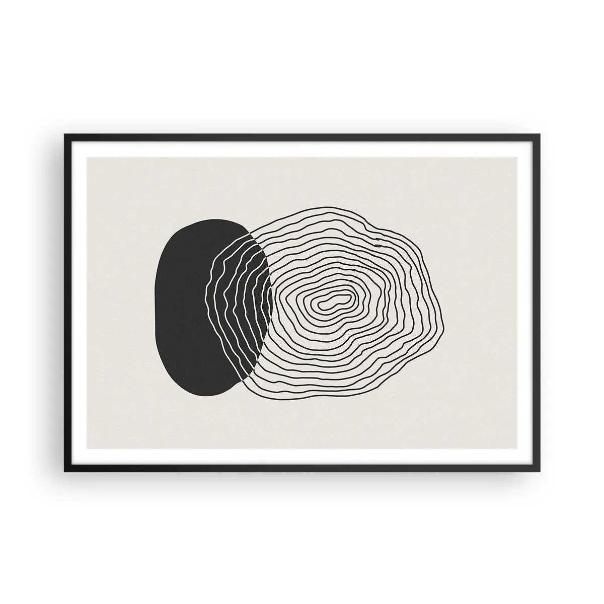 Plakat i sort ramme - Varighed og vibration - 100x70 cm