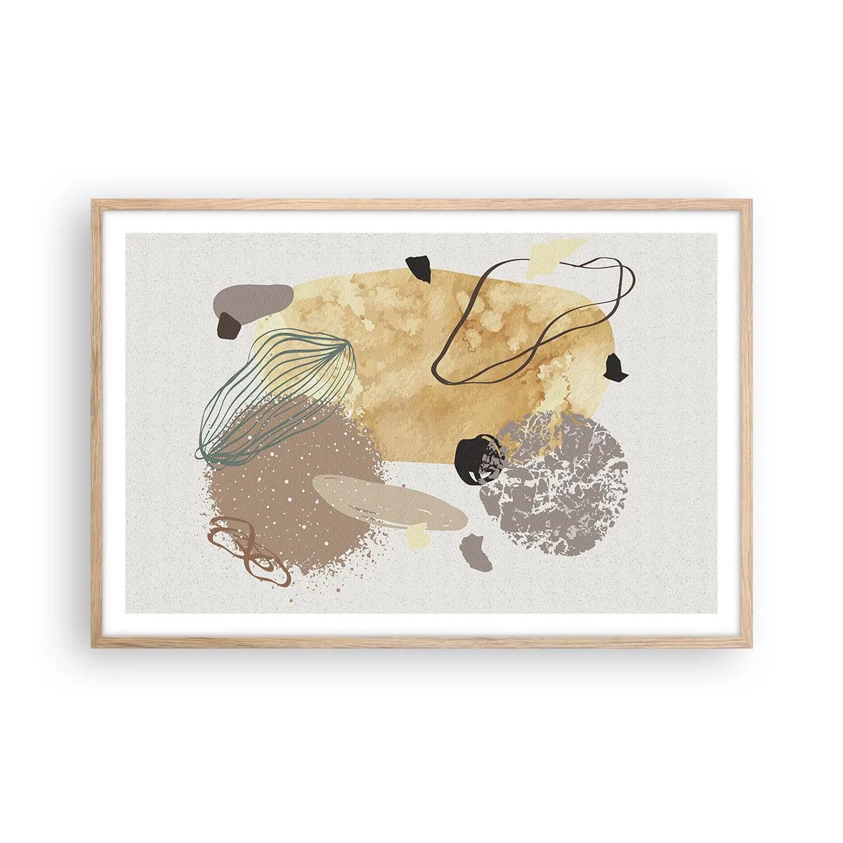 Plakat i ramme af lyst egetræ - Anvendt plumkologi - 91x61 cm