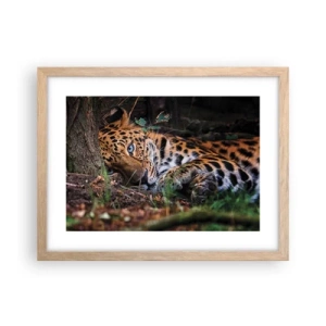 Plakat i ramme af lyst egetræ - Stol på mig - 40x30 cm