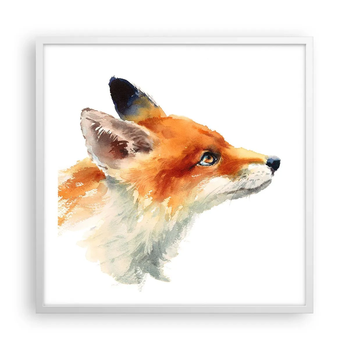 Plakat i hvid ramme - Man kan aldrig være for forsigtig - 60x60 cm