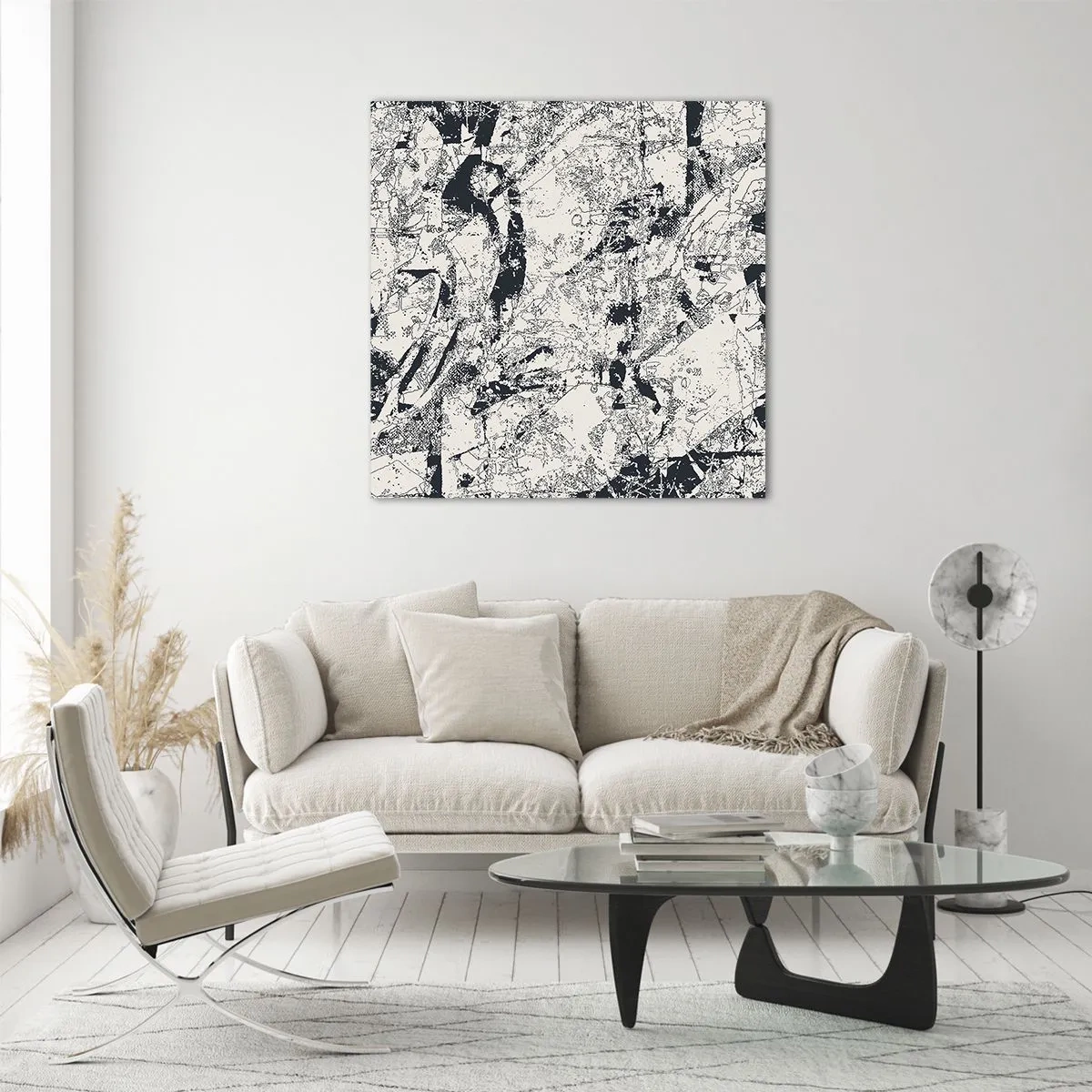 Billede på glas - Modsætningernes gennemtrængning - 60x60 cm