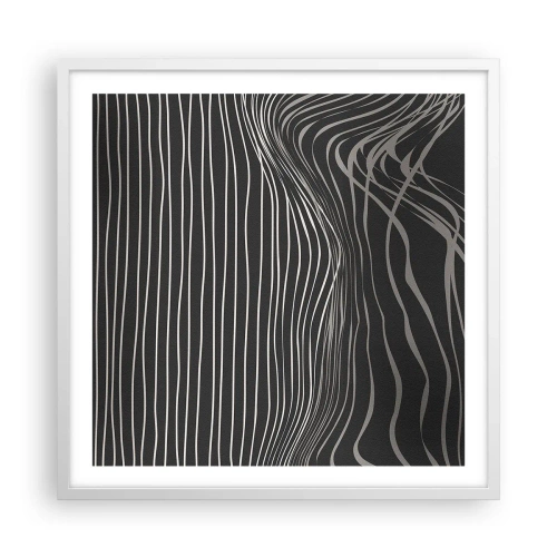 Plakat i hvid ramme - Rytme og accent - 60x60 cm