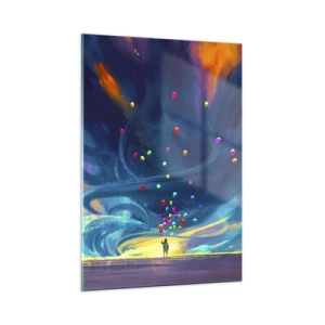 Billede på glas - På en blå vind - 50x70 cm