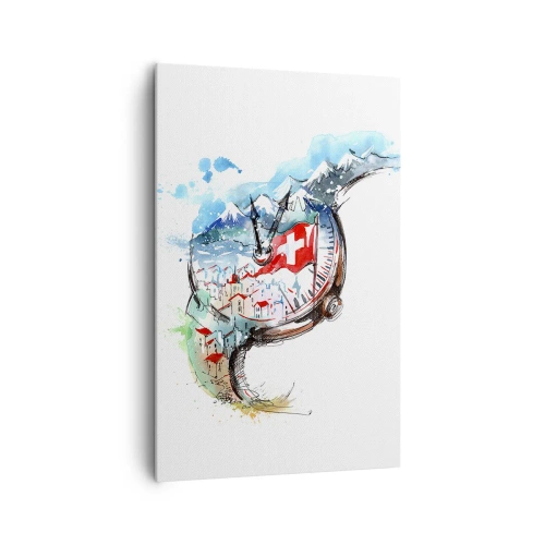 Lærredstryk - Billede på lærred - Schweiz' ånd - 80x120 cm