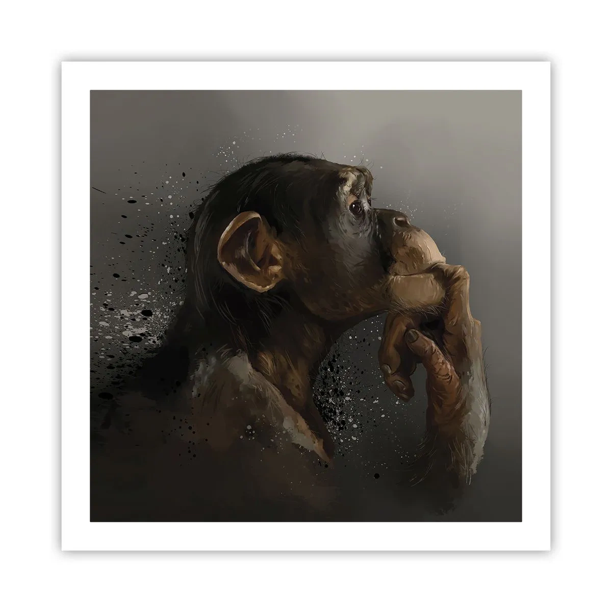 Plakat - Helt sikkert en tænker - 60x60 cm