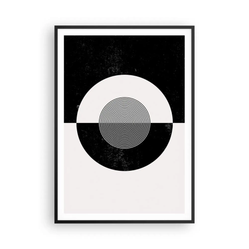 Plakat i sort ramme - Harmoni i sort og hvidt - 70x100 cm