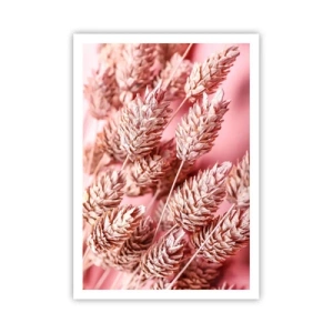 Plakat - Blomsterkaskade i lyserødt - 70x100 cm