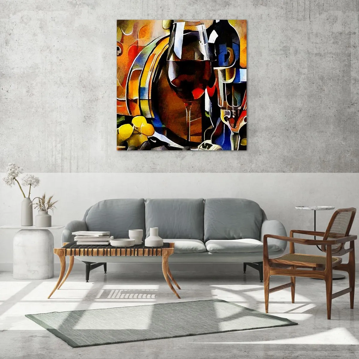 Billede på glas - Og verden bliver mere farverig - 50x50 cm