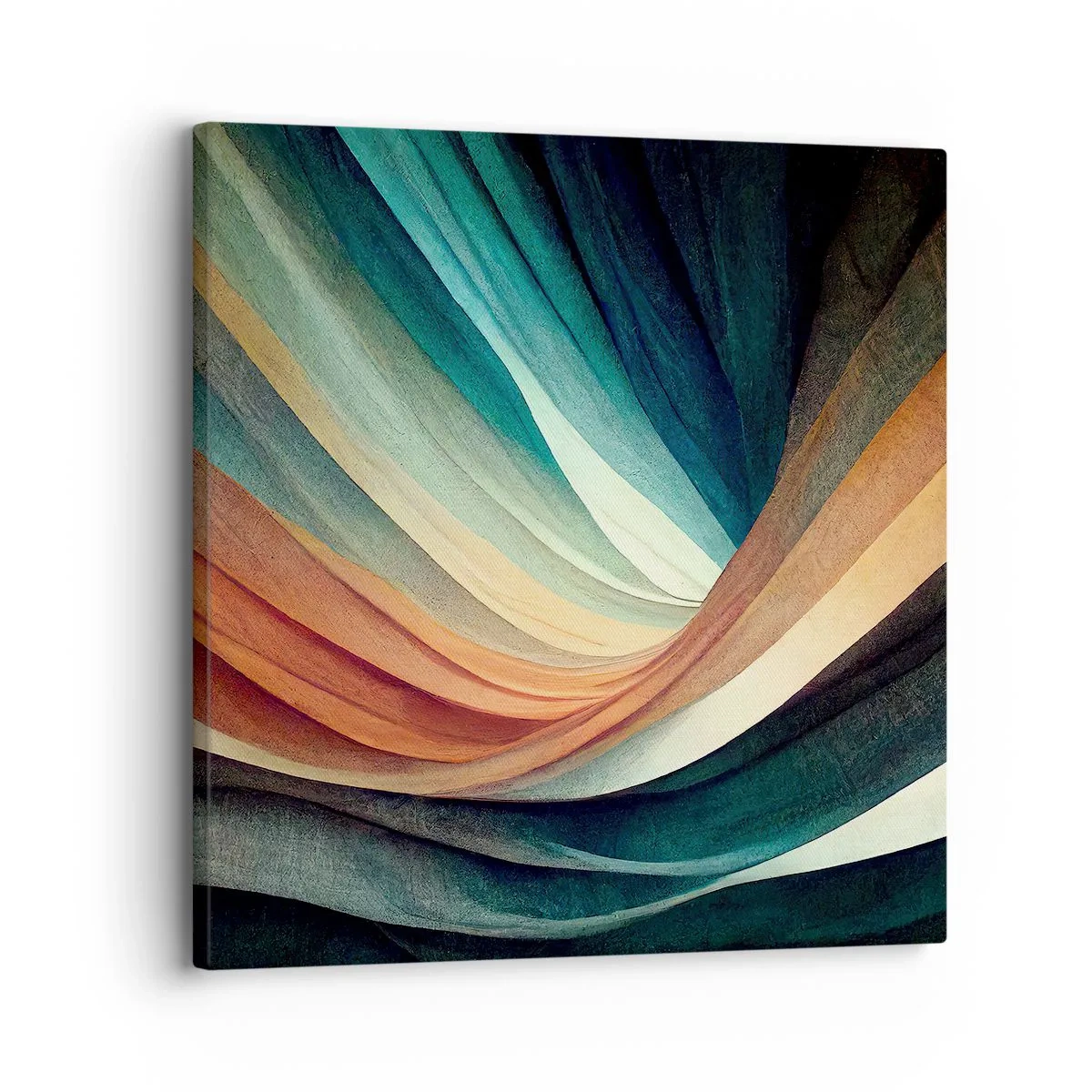 Lærredstryk - Billede på lærred - Vævet af farver - 30x30 cm