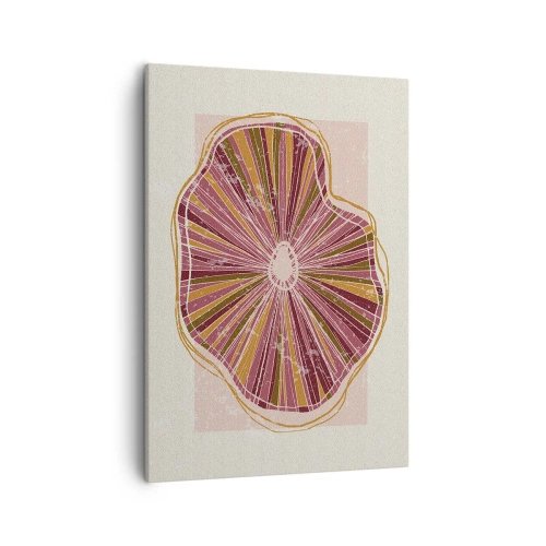 Lærredstryk - Billede på lærred - Strålende abstraktion - 50x70 cm