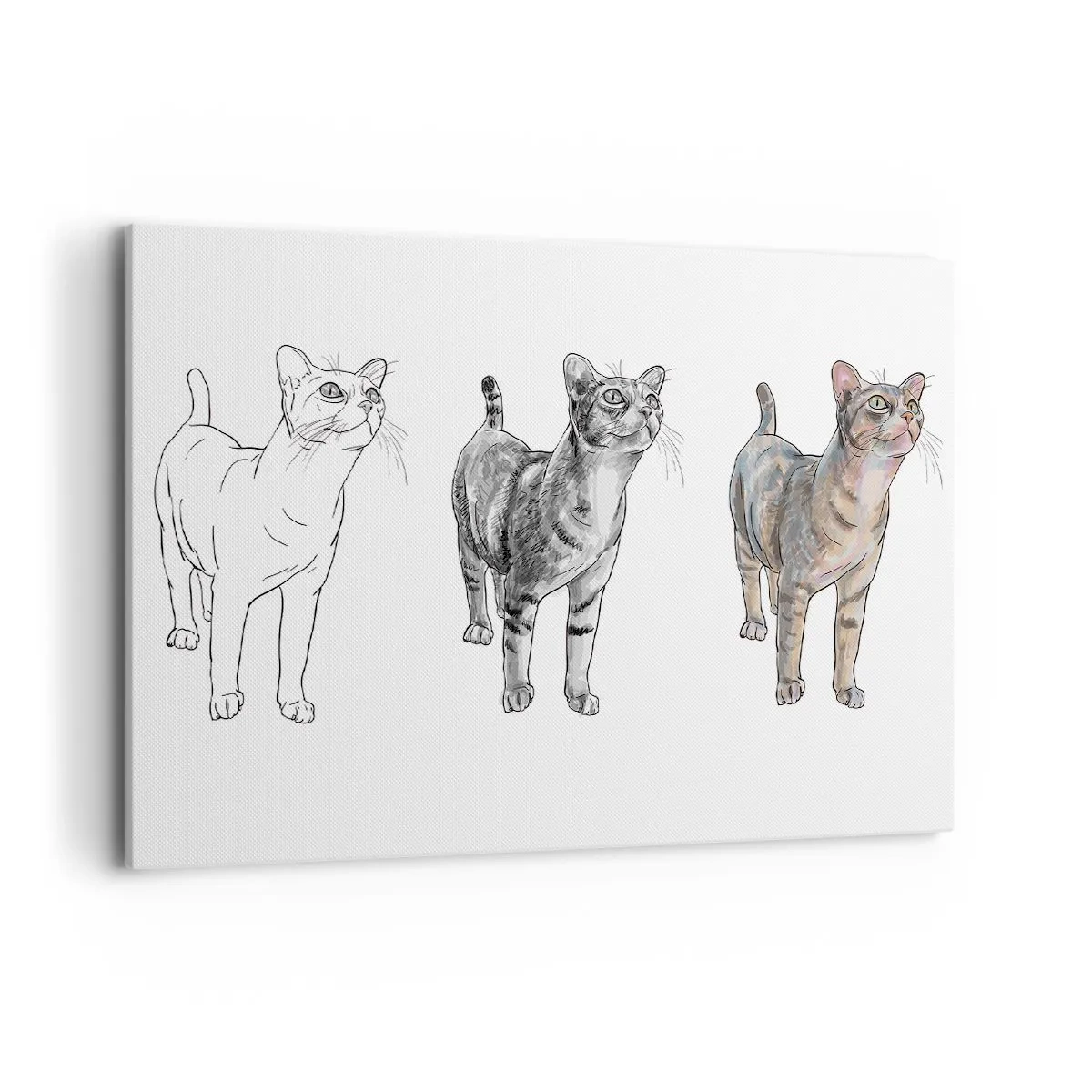 Lærredstryk - Billede på lærred - Tegneundervisning - 100x70 cm