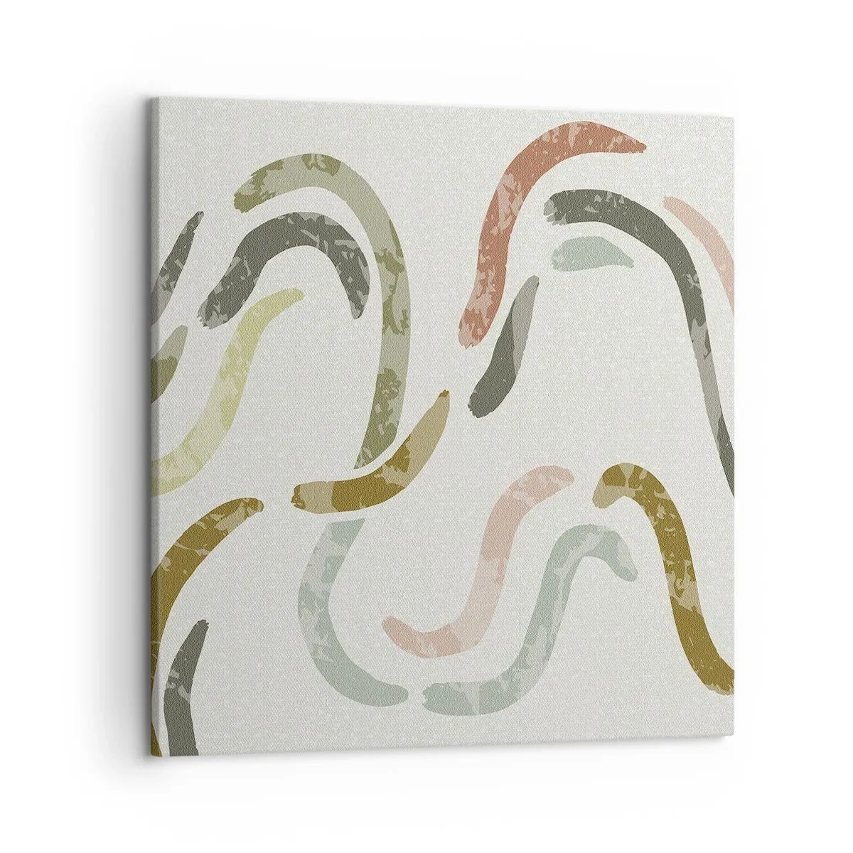 Lærredstryk - Billede på lærred - Abstraktionens glade dans - 50x50 cm