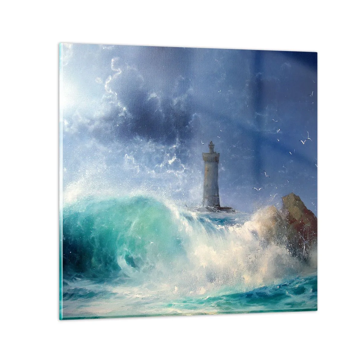 Billede på glas - På vagt mod elementerne - 50x50 cm