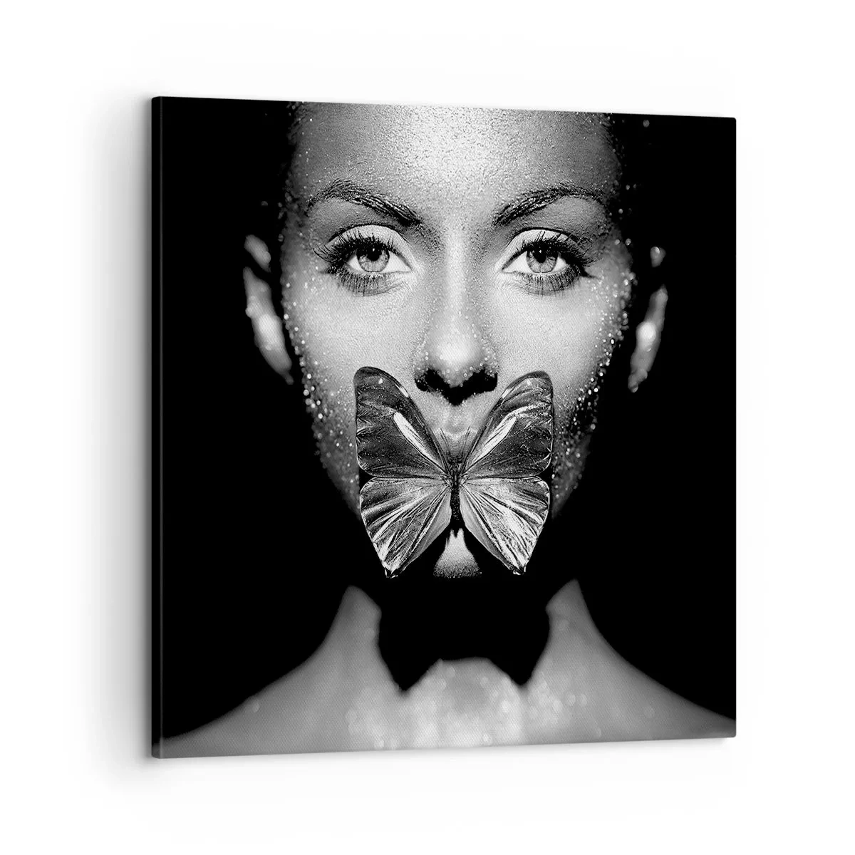 Lærredstryk - Billede på lærred - Sommerfuglekys - 60x60 cm