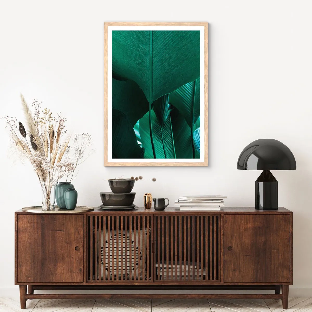 Plakat i ramme af lyst egetræ - Mod lyset - 50x70 cm