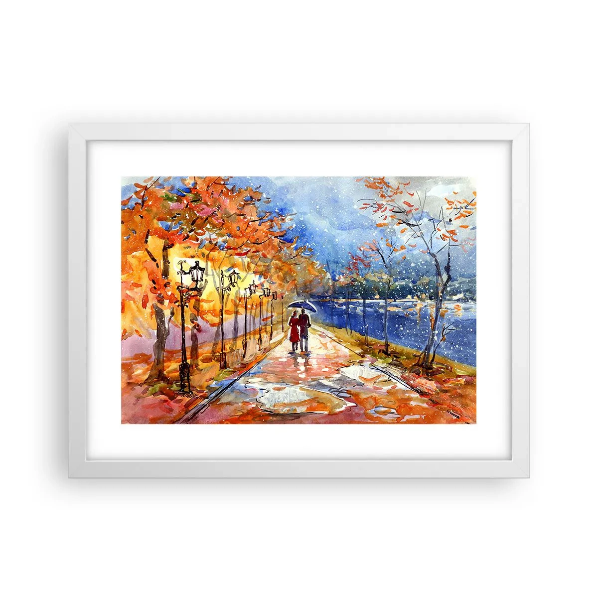 Plakat i hvid ramme - Sammen indtil tidsfristen - 40x30 cm