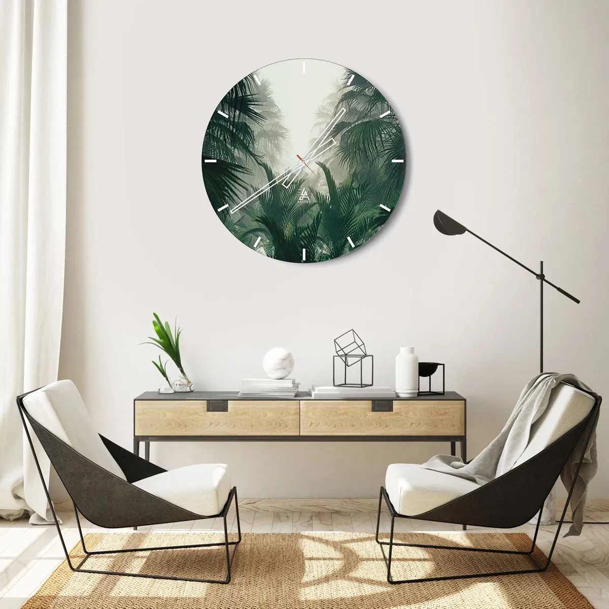 Vægur, Uret - Tropisk mysterium - 40x40 cm