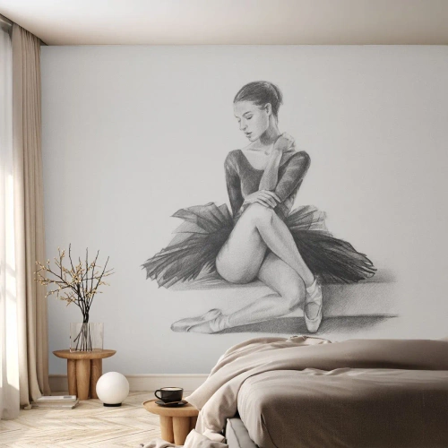 Fototapet Premium Sand - Fortryllet af dans - Ballerina, Dans, Ballet - 500x350 cm