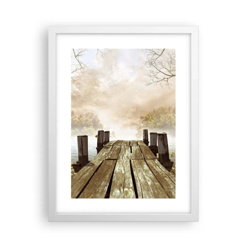 Plakat i hvid ramme - Efterårets blide tristhed - 30x40 cm