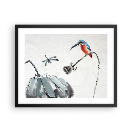 Plakat i sort ramme - Engenes liv - 50x40 cm