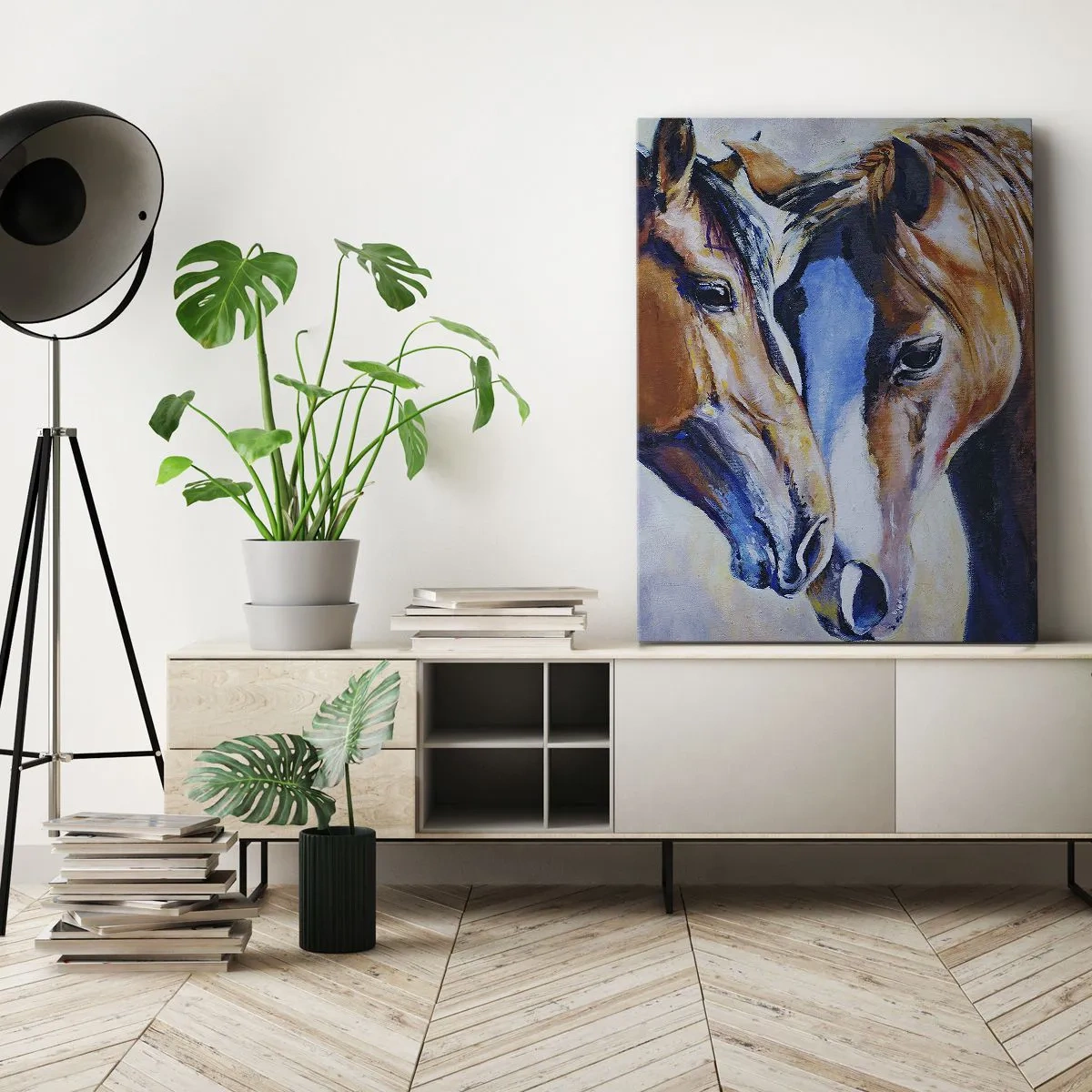 Lærredstryk - Billede på lærred - Er det venskab, er det kærlighed? - 55x100 cm