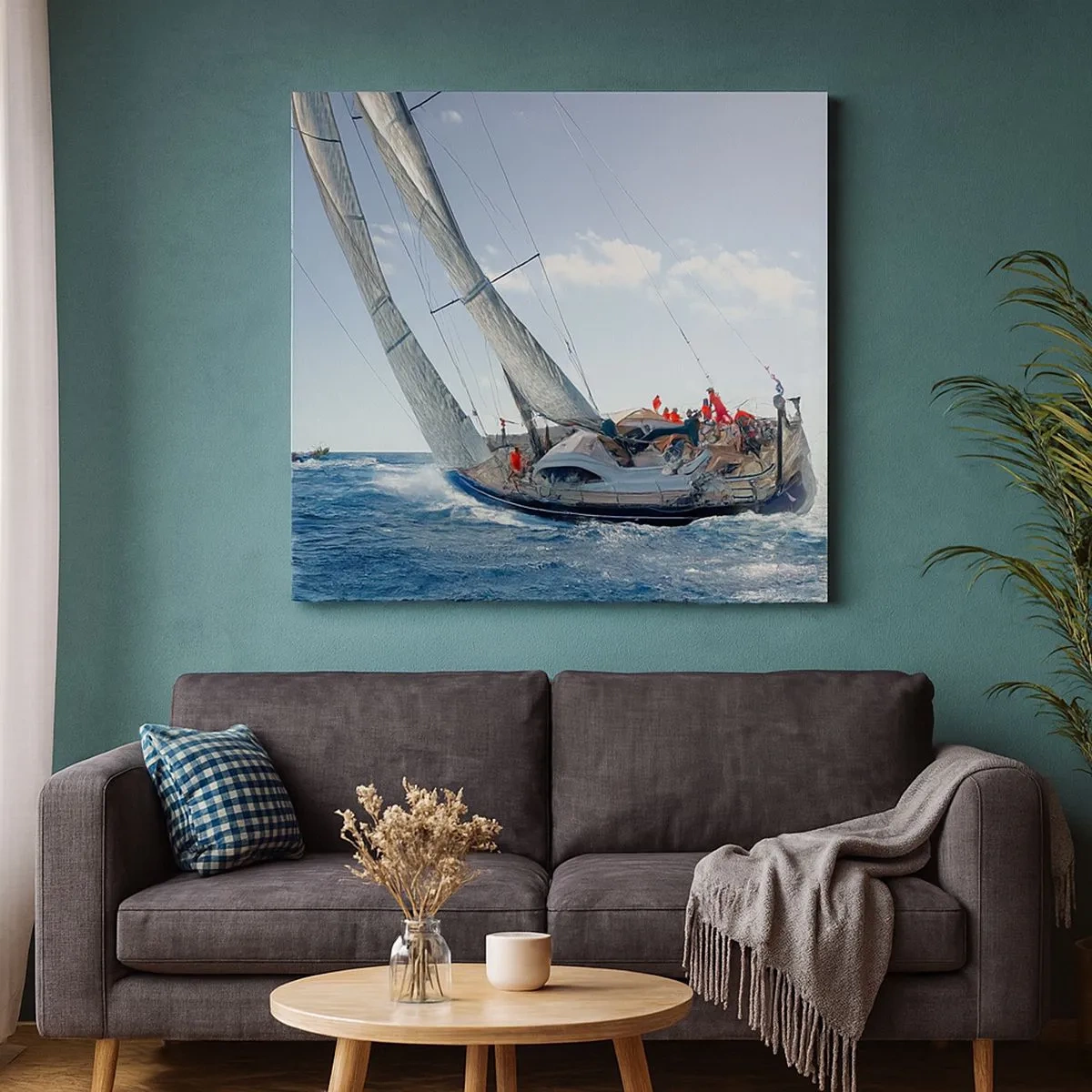 Lærredstryk - Billede på lærred - Må den bedste vinde - 30x30 cm