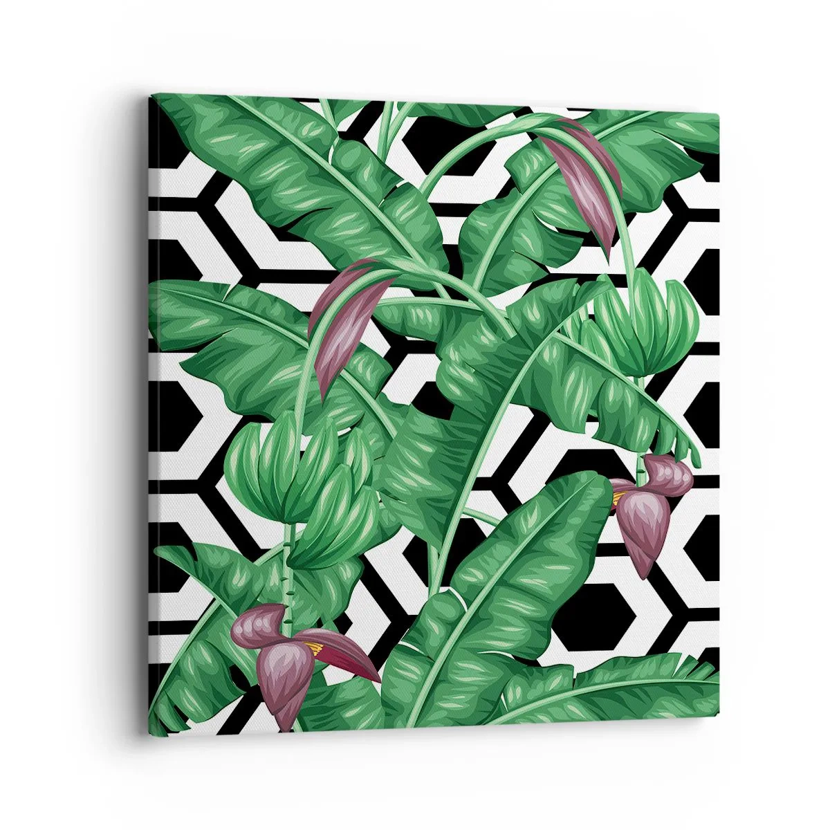 Lærredstryk - Billede på lærred - Symmetrisk komposition fra naturen - 40x40 cm