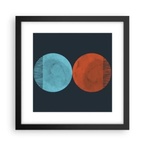 Plakat i sort ramme - Kun geometri? - 30x30 cm