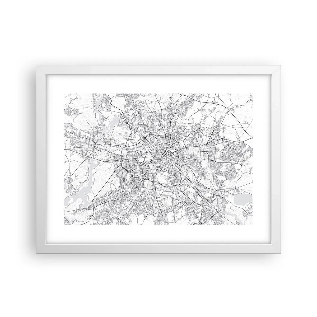 Plakat i hvid ramme - Berlins blomst - 40x30 cm