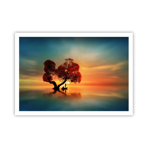 Plakat - Fjern og tavs verdensløshed - 100x70 cm