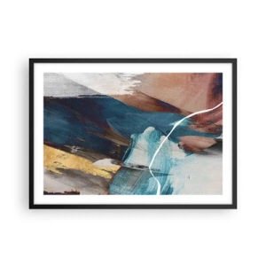 Plakat i sort ramme - Med flair og energi - 70x50 cm