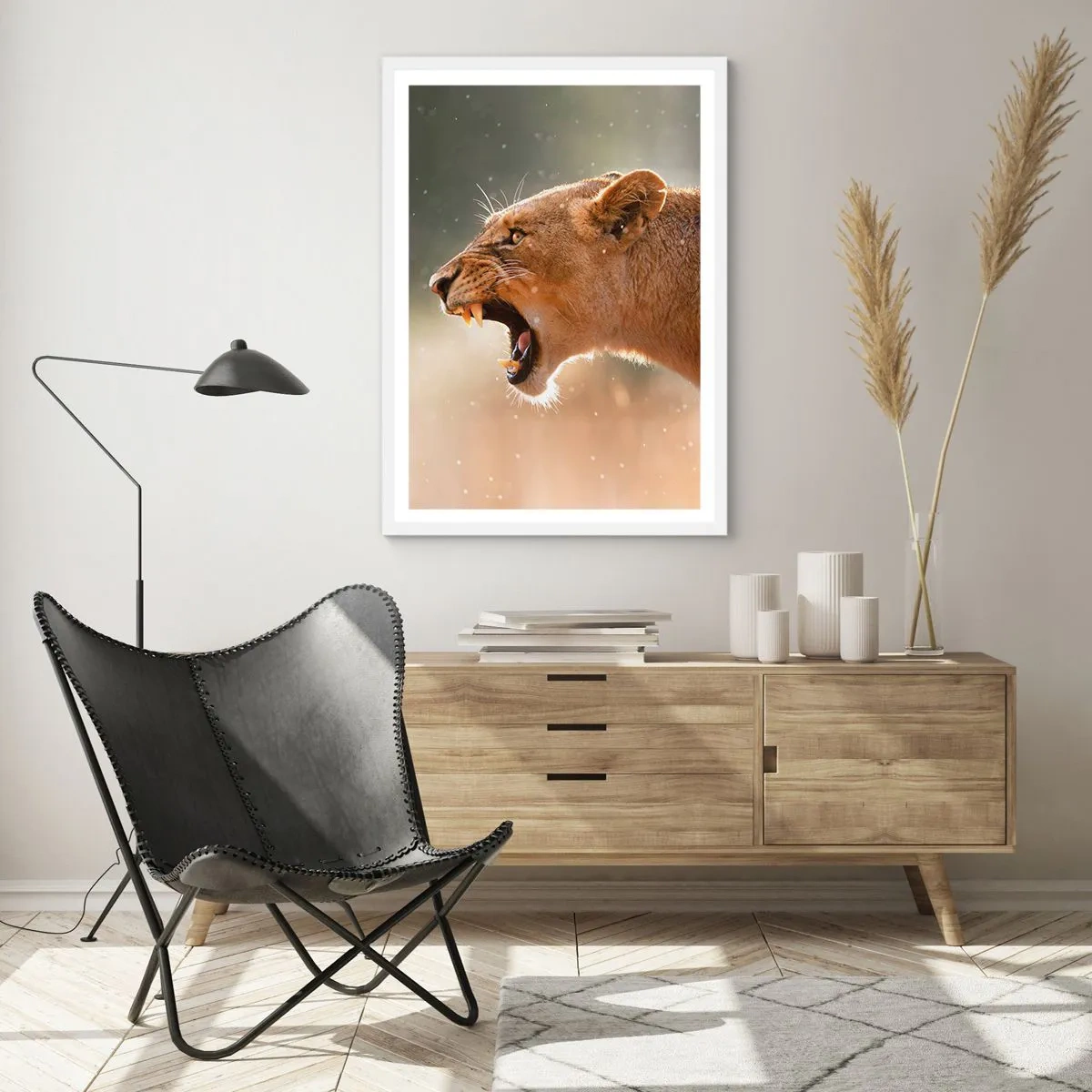 Plakat i hvid ramme - Prøv ikke at lytte - 40x50 cm