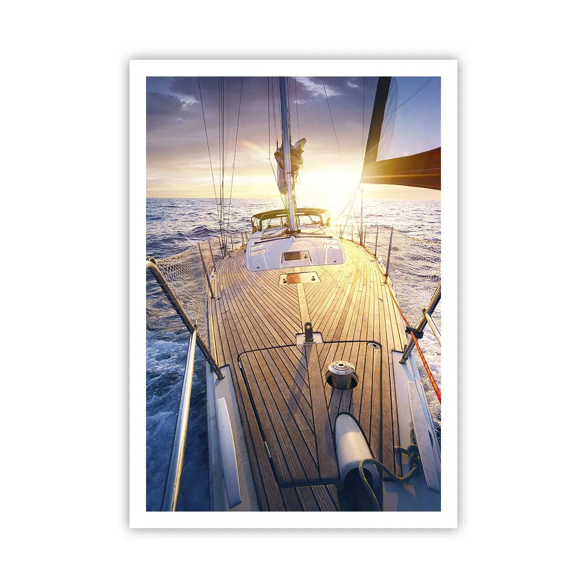 Plakat - Løber på bølgerne - 70x100 cm