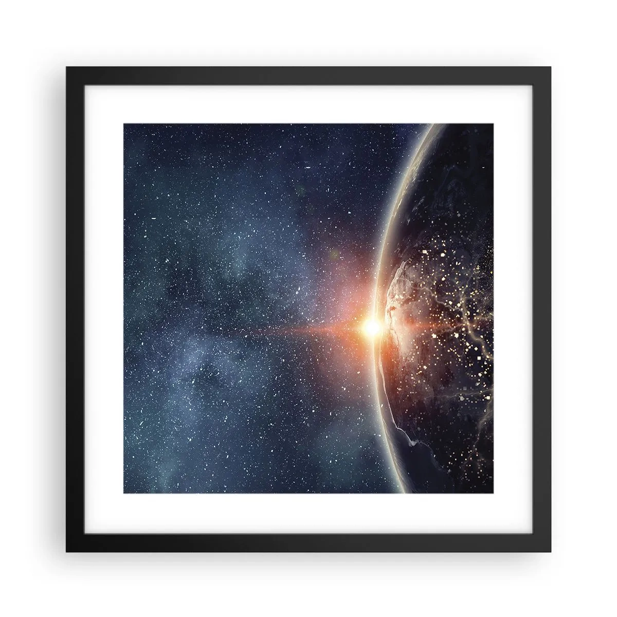 Plakat i sort ramme - I det nye perspektiv - 40x40 cm