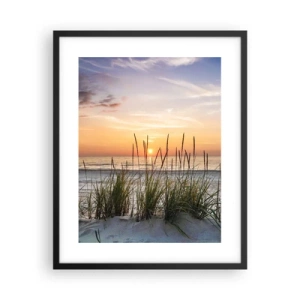 Plakat i sort ramme - Se, tænk, føl - 40x50 cm