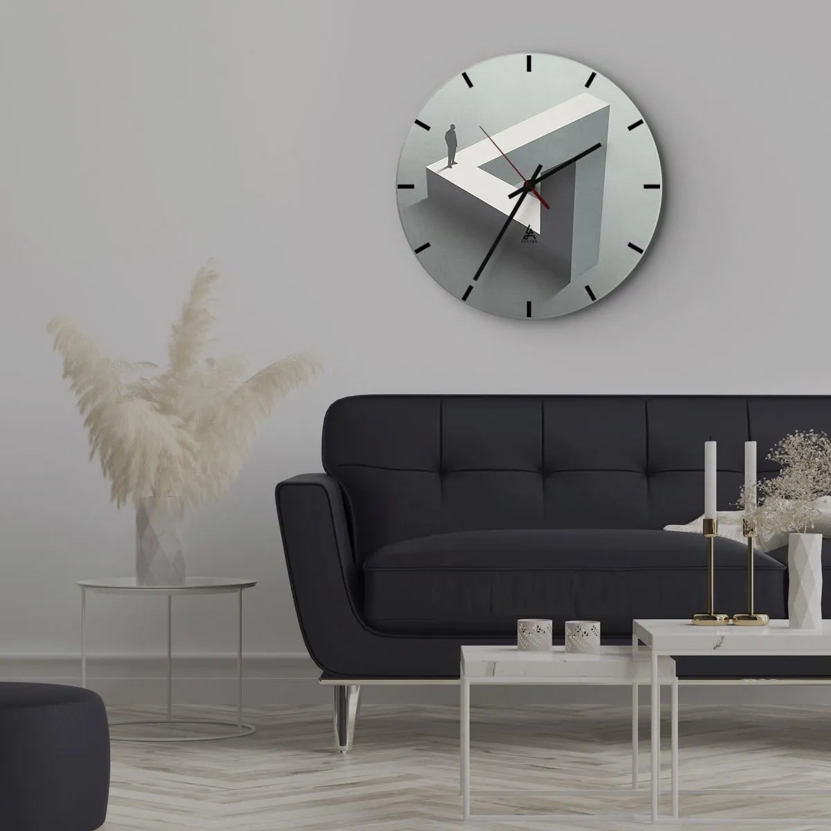 Vægur, Uret - Og dog er det muligt - 40x40 cm