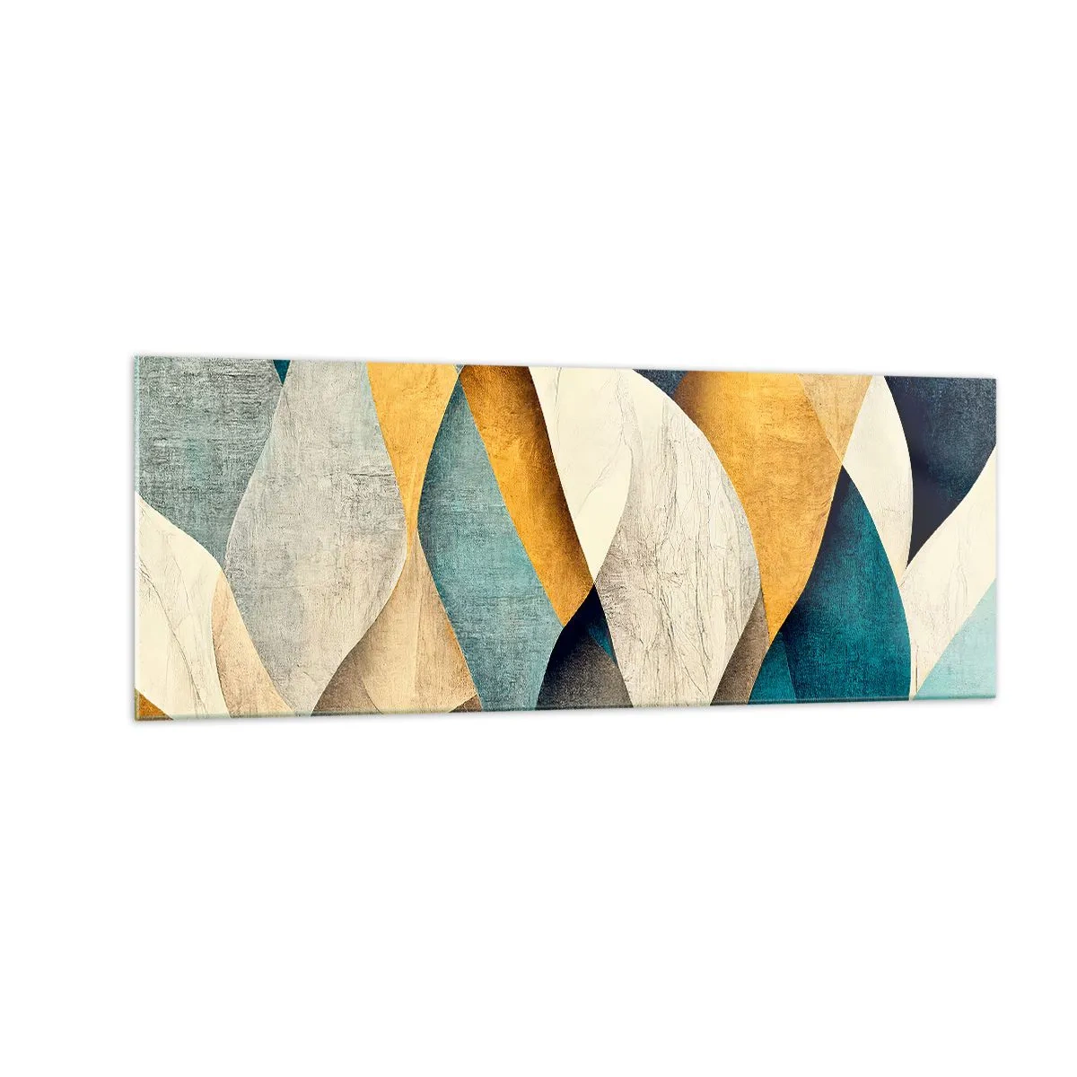 Billede på glas - Rytme og bølger - 140x50 cm