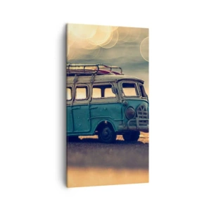 Lærredstryk - Billede på lærred - Enden på idolerne: penge og arbejde - 45x80 cm