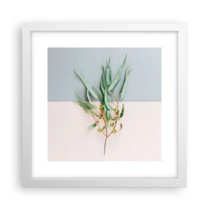 Plakat i hvid ramme - Pastelfarvernes subtilitet - 30x30 cm