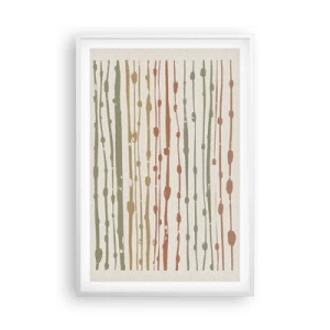 Plakat i hvid ramme - Musikalsk farvenotation - 61x91 cm