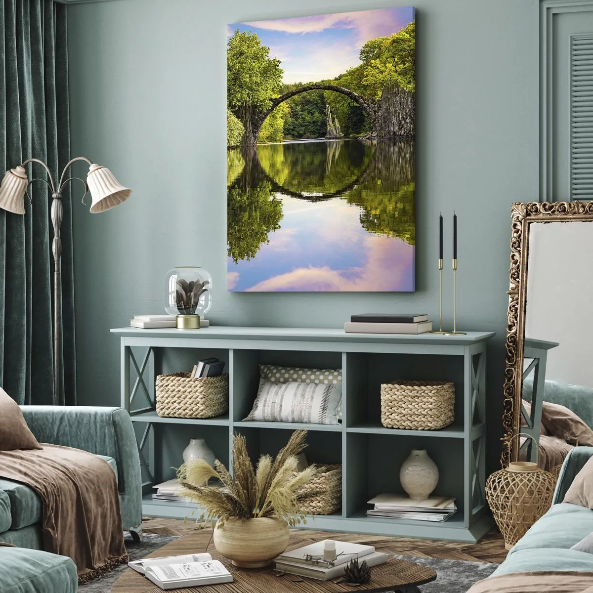 Lærredstryk - Billede på lærred - På mødet mellem to verdener - 45x80 cm