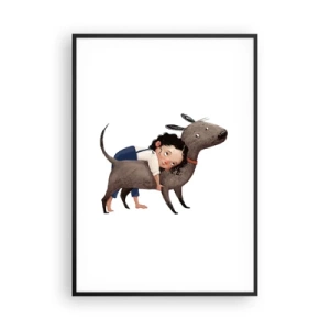 Plakat i sort ramme - Bedste venner - 70x100 cm