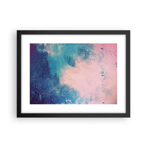 Plakat i sort ramme - Blå omfavnelse - 40x30 cm