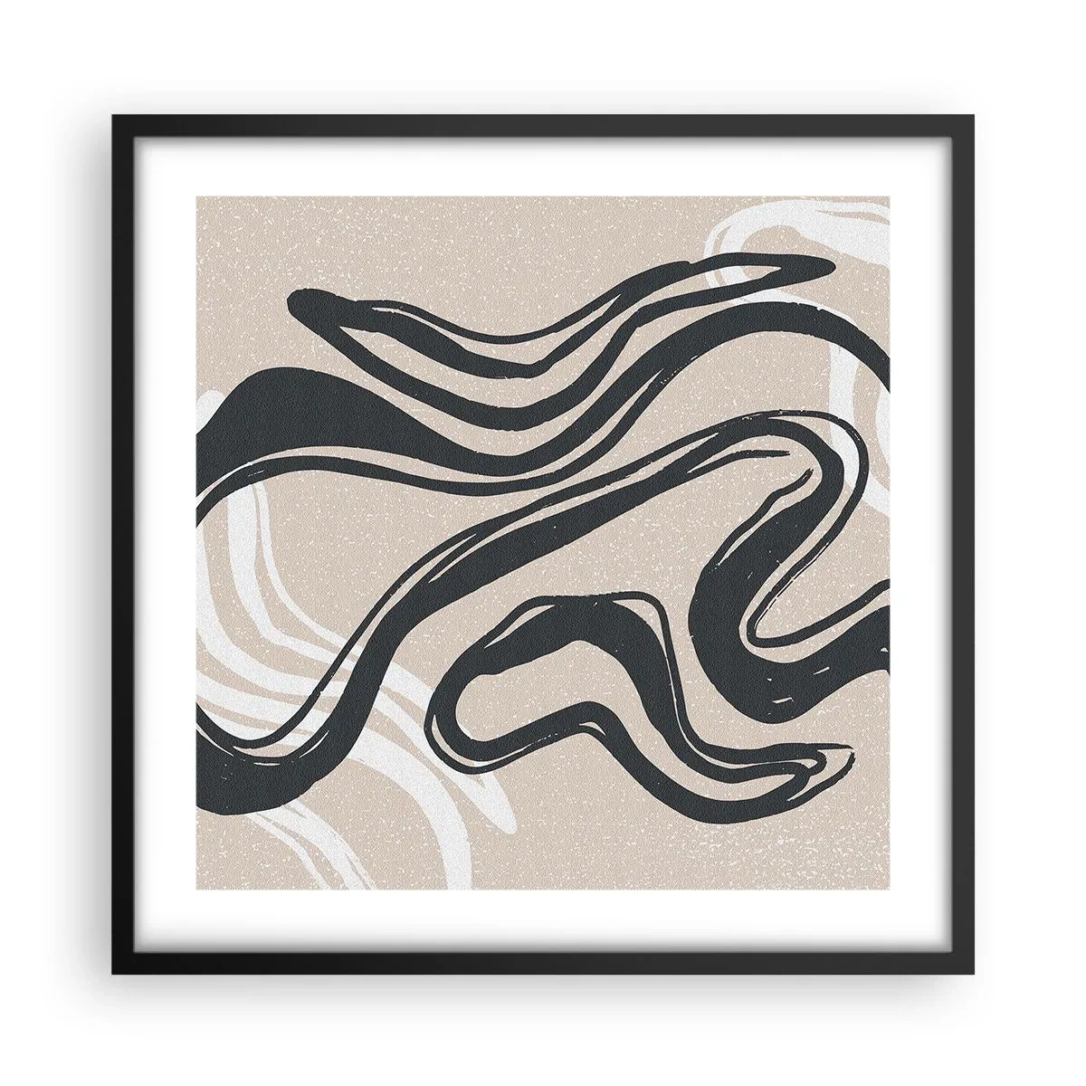 Plakat i sort ramme - Multipliceret udtryk - 50x50 cm