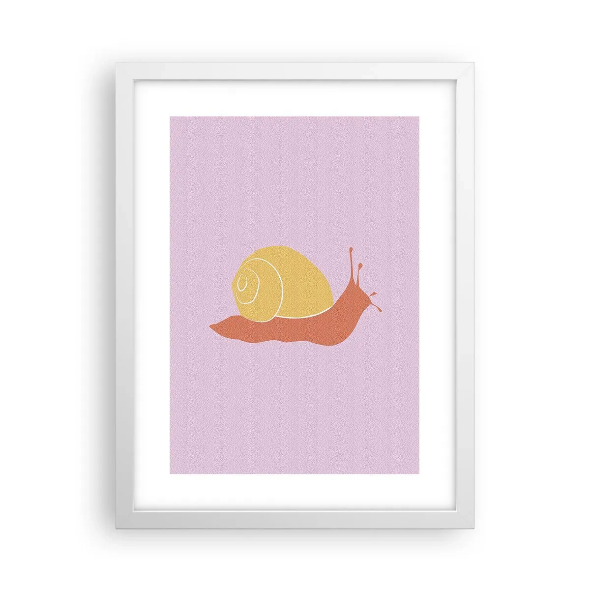 Plakat i hvid ramme - Der er ingen hastværk - 30x40 cm