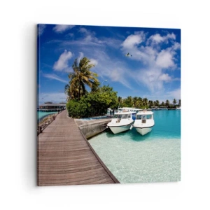 Lærredstryk - Billede på lærred - Og dog findes paradiset - 60x60 cm